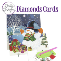 D0tty Design® - Set van 5 diamond painting easel kerstkaarten 